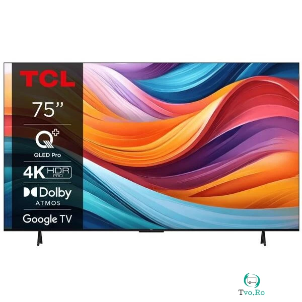 TCL Televizor QLED TCL 190 cm (75) 75T7B, Ultra HD 4K, Smart TV, WiFi, CI la 2,949.00 lei ron