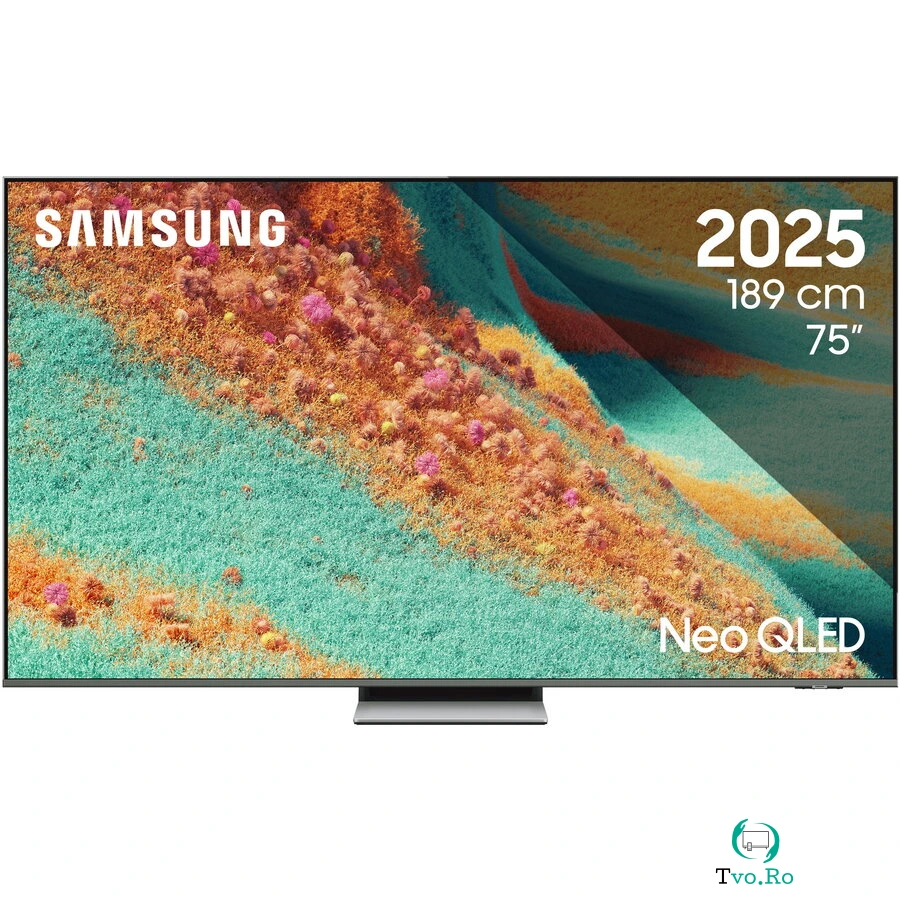 Samsung Televizor Samsung MiniLED Neo QLED 75QN85F, 189 cm, Smart, 4K Ultra HD, 100 Hz, Clasa F (Model 2025), Argintiu