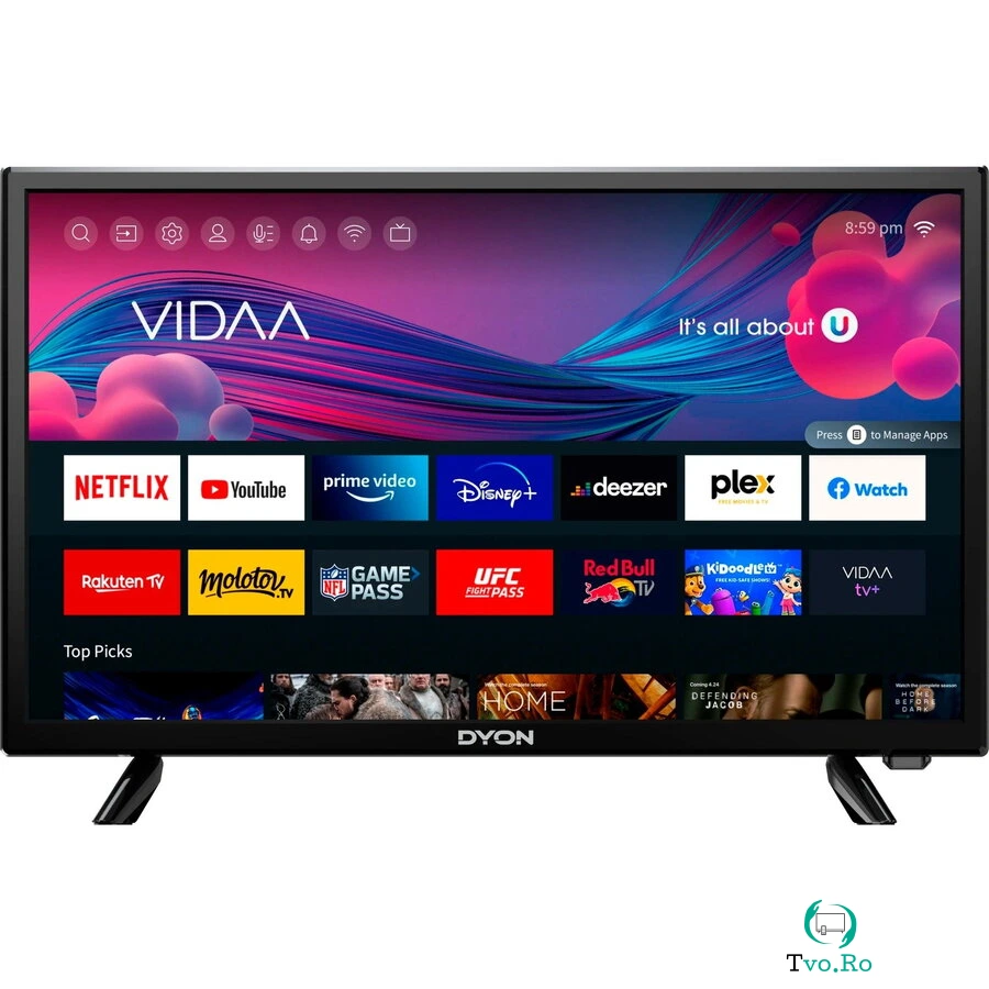 DYON Televizor Dyon Smart 24 VX, LED TV, 24 inch, 60 cm, WXGA, WLAN, Smart TV, Negru