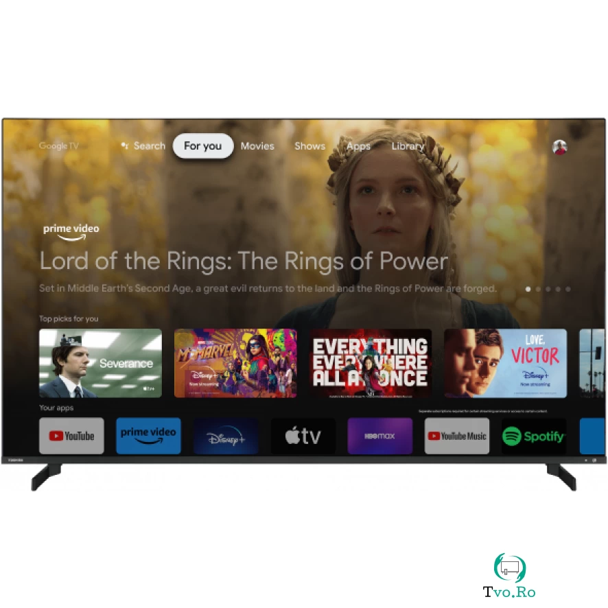 Toshiba Televizor Toshiba 50QG5E63DG, 50, 4K UHD, QLED, Google TV, 3840 x 2160, Negru