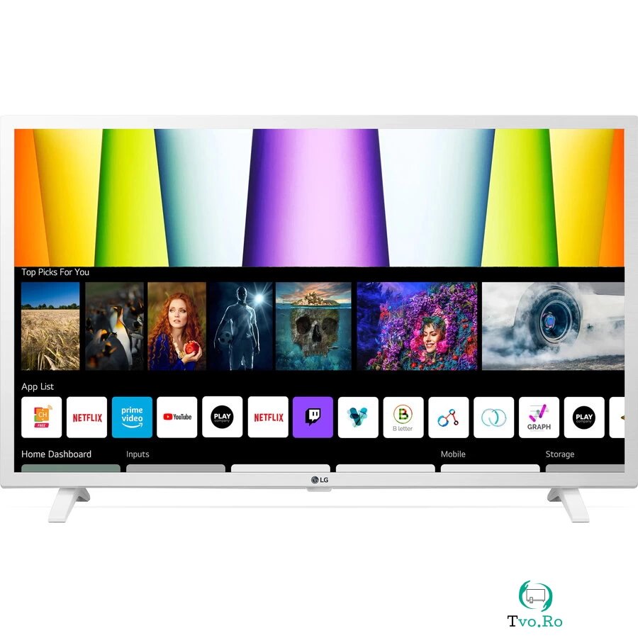 LG Televizor LG 32LQ63806LC, 80 cm, Smart, Full HD, LED, webOS ThinQ AI, HDR Clasa F, Alb la 1,119.99 lei ron