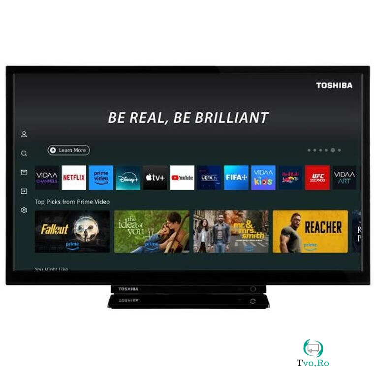 Toshiba Smart TV Toshiba 24WV3F63DG, LED, 24 inch, 1366x768, Negru