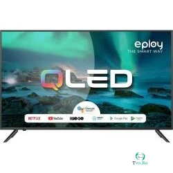 Televizor Smart QLED QL43ePlay6100-U 4K UHD 109cm 43inch Bluetooth 5.0 Wi-Fi Negru la 1,249.99 lei ron