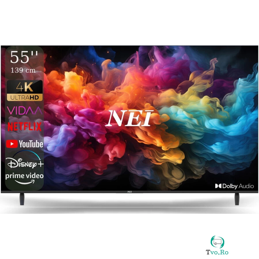 Nei Televizor NEI LED 55NE6901, 139cm, Smart, 4K Ultra HD, Negru