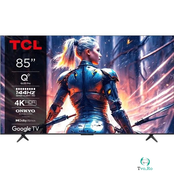 TCL Televizor QLED TCL 216 cm, 85T8B, Ultra HD 4K, Smart TV, WiFi, CI+, Negru la 5,006.99 lei ron