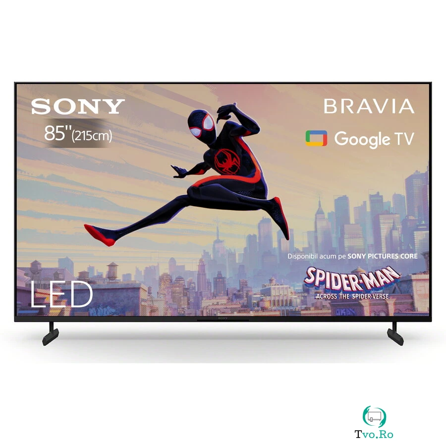 Sony Televizor Sony Bravia LED 85X80L, 215 cm, Smart Google TV, 4K Ultra HD, Clasa F, Negru
