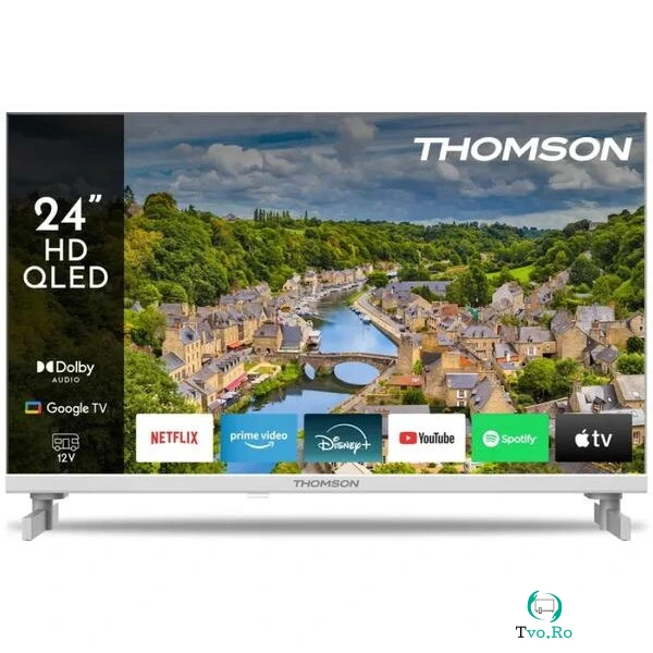 Thomson Televizor QLED Thomson 60 cm (24) 24HQG3S15CW, HD Ready, Smart TV, WiFi, CI, Alb