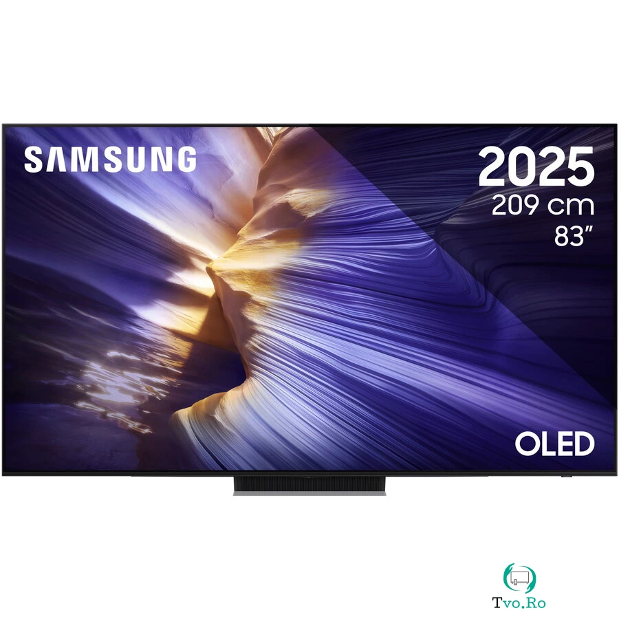 Samsung Televizor Samsung OLED 83S90F, 209 cm, Smart, 4K Ultra HD, 100 Hz, Clasa F (Model 2025), Negru la 14,487.99 lei ron