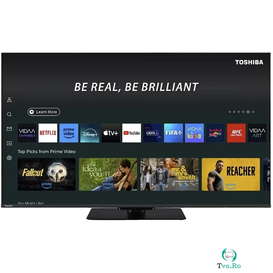 Toshiba Televizor QLED Toshiba 139 cm (55) 55QV7G63DG, Ultra HD 4K, Smart TV, WiFi, CI+, Negru