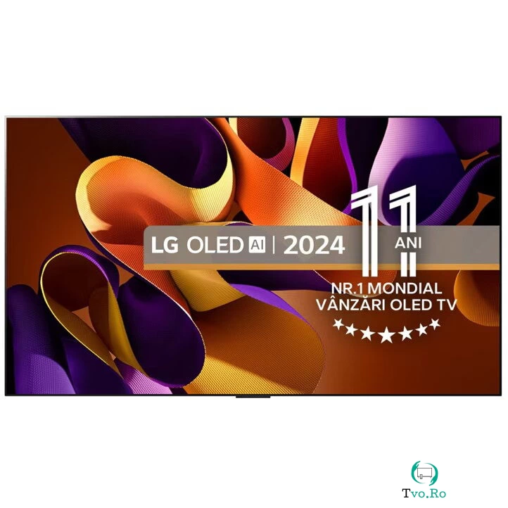 LG Televizor LG OLED evo OLED55G42LW, 139 cm, Smart, 4K Ultra HD, 100 Hz, Clasa F (Model 2024), Negru la 8,267.99 lei ron