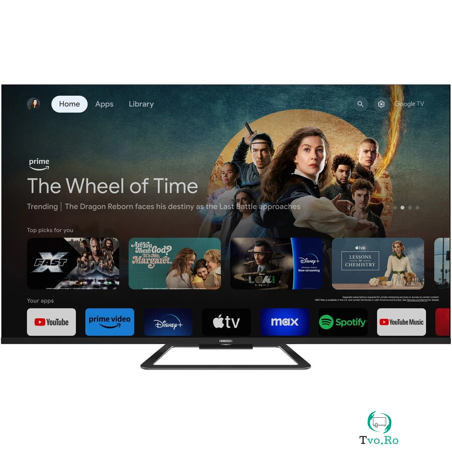 Horizon Televizor Horizon QLED 55HQ8590U/D, 139 cm, Smart Google TV, 4K Ultra HD, Clasa F, Negru la 1,676.99 lei ron