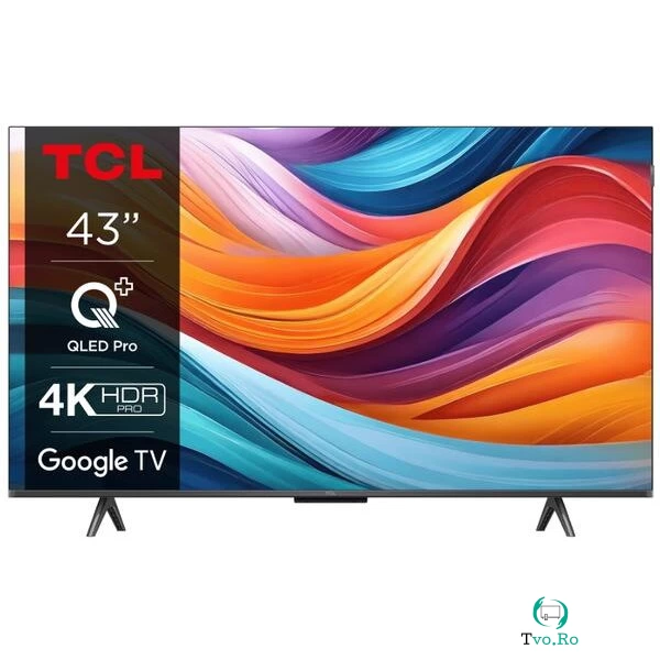 TCL Televizor QLED TCL 109 cm (43) 43T7B, Ultra HD 4K, Smart TV, WiFi, CI la 1,356.99 lei ron